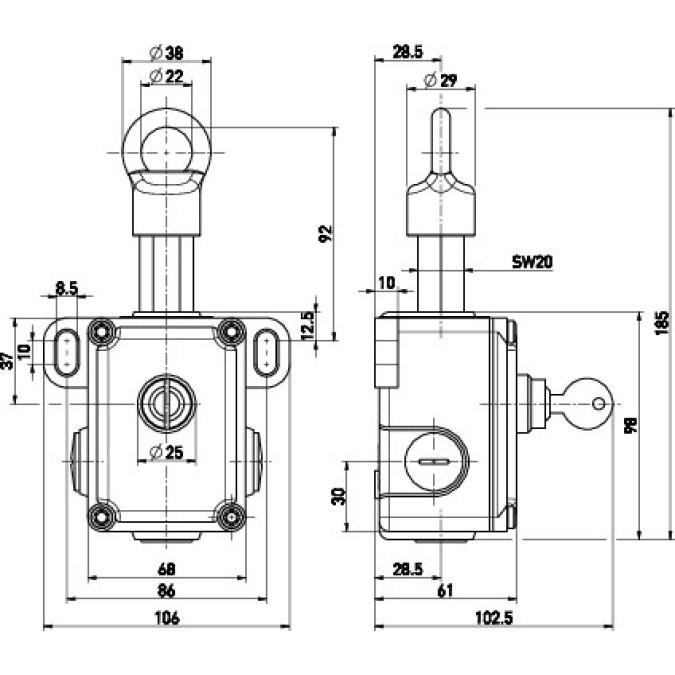 Тросовий вимикач Steute ZS 441 1O/1S VS, 150N