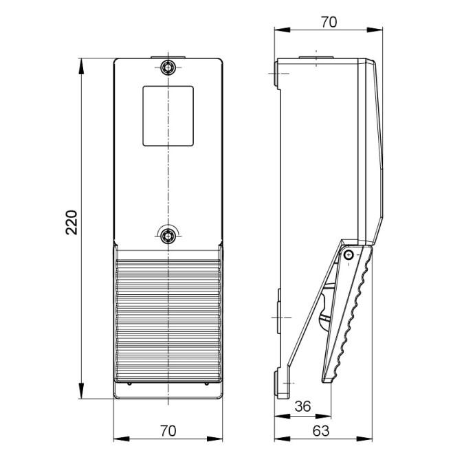 Педальний вимикач Steute GFM 1O/1S CSA
