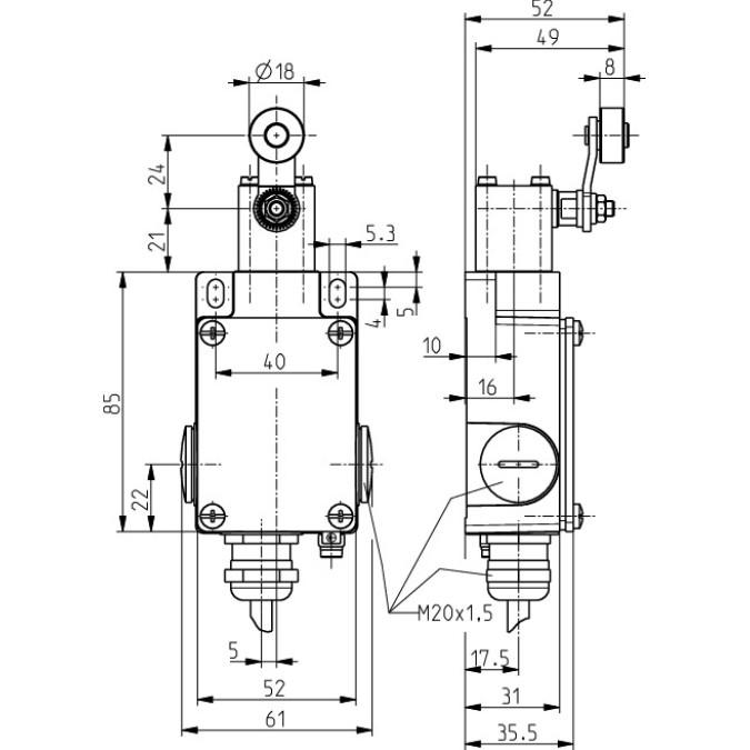 Кінцевий вимикач Steute ExM 61 D 3m Ex