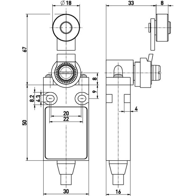 Кінцевий вимикач Steute Ex 14 DL 1O/1S 2m