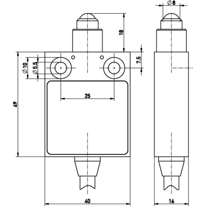 Кінцевий вимикач Steute Ex 13 KU 1O/1S 2m