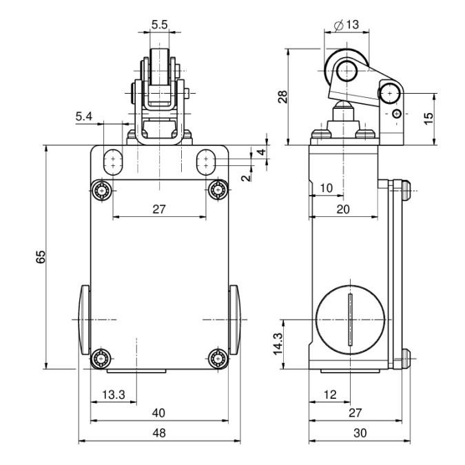 Кінцевий вимикач Steute ES 41 H/90° 1O/1S +180°C Extreme