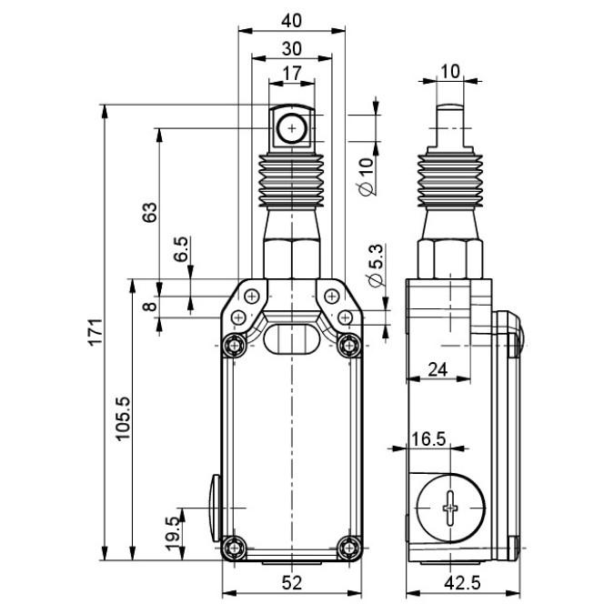 Тросовий вимикач Steute ZS 71 2O W-A, 200N