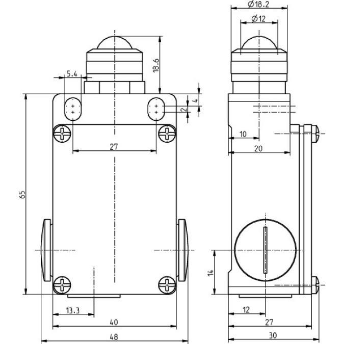 Кінцевий вимикач Steute ES 41 KU 1O/1S +180°C Extreme