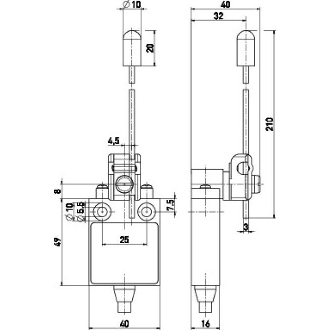 Кінцевий вимикач Steute Ex 13 DD 1O/1S 5m