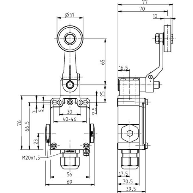 Кінцевий вимикач Steute EEx 355 4V3H 1O/1S