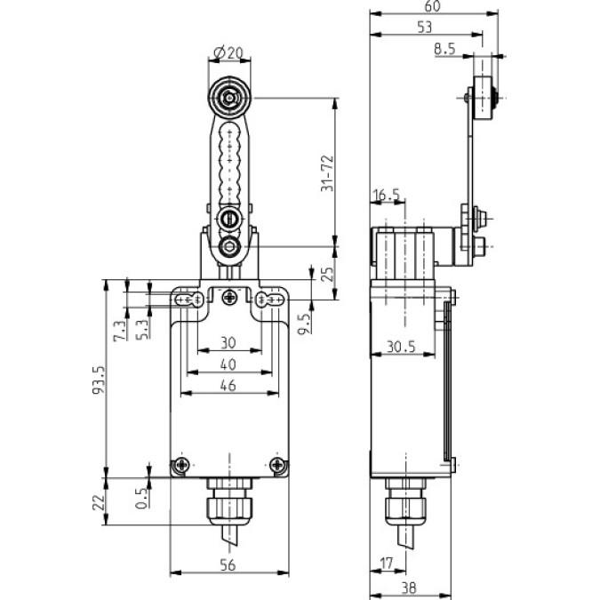 Кінцевий вимикач Steute Ex T 356 4V7H 1O/1S-2138 5m