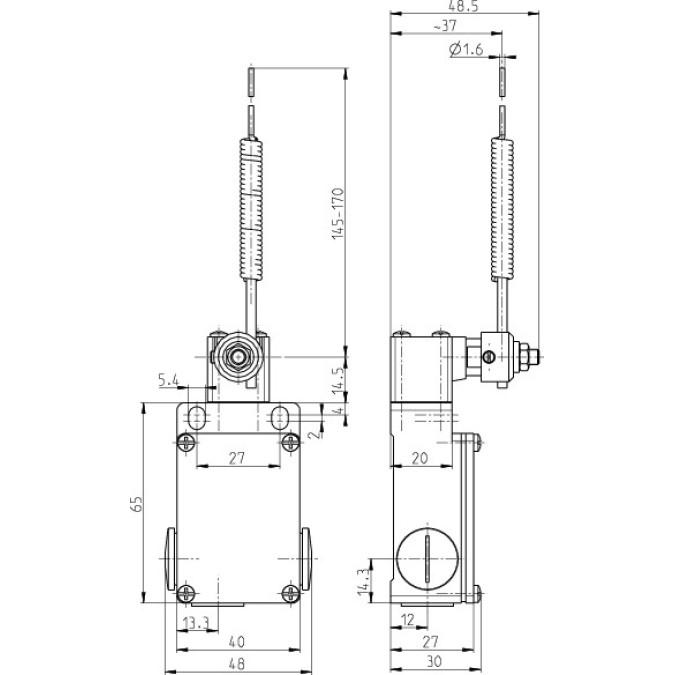 Кінцевий вимикач Steute ES 41 DF 1O/1S +180°C Extreme