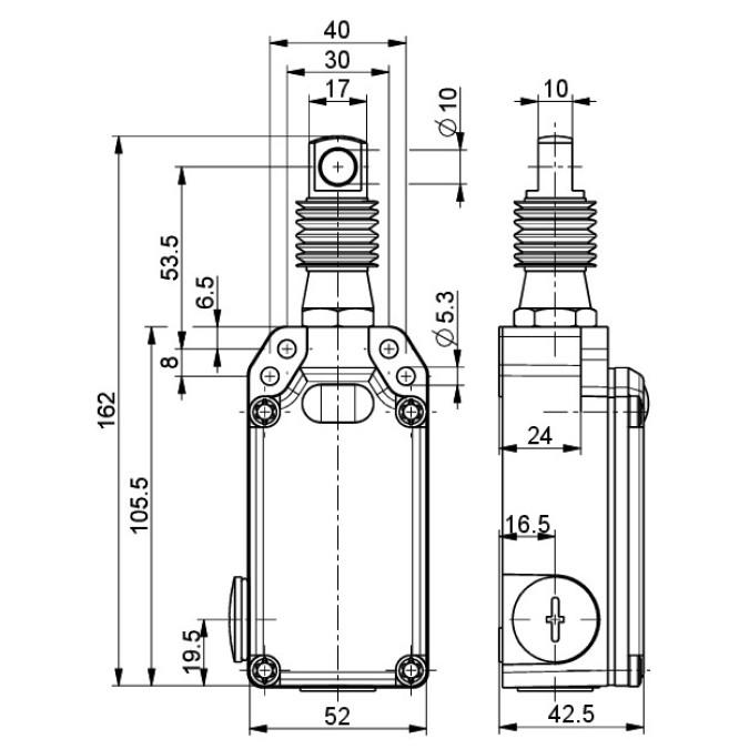 Тросовий вимикач Steute ZS 71 2O W-A, 55N
