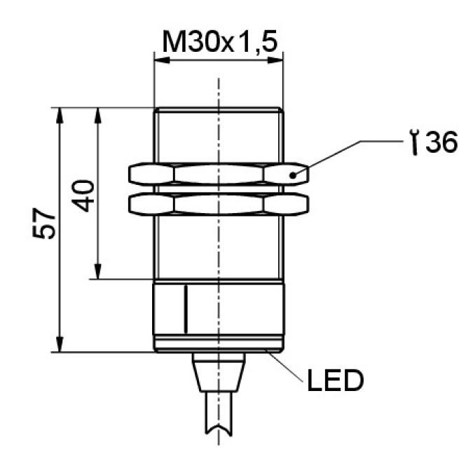 Датчик безпеки Steute RC Si M30 1O/1S LED-10m