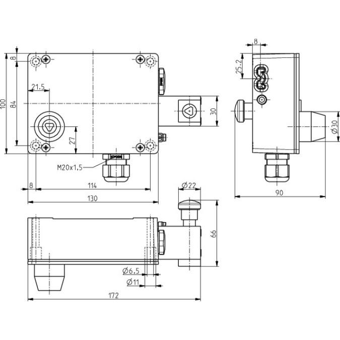 Електромагнітне блокування Steute Ex AZM 415 1O1S/1O1S R-FE/TE