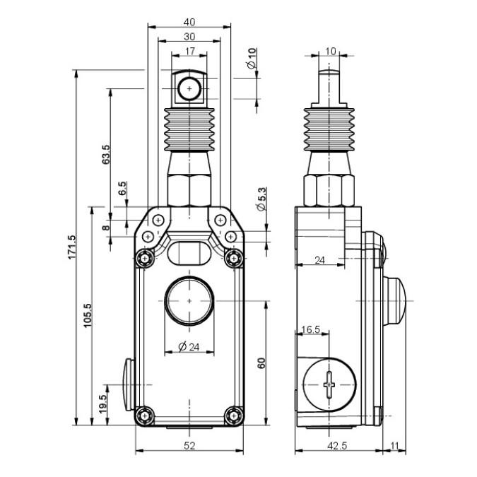 Тросовий вимикач Steute ZS 71 2O/1S WVD-A, 100 N