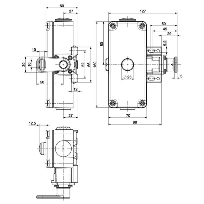 Тросовий вимикач Steute ZS 75 S 2O/2S VD (GS) IP67 -40°C Extreme