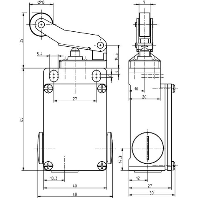 Кінцевий вимикач Steute ES 41 HL 1O/1S +180°C Extreme