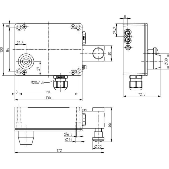 Електромагнітне блокування Steute Ex AZM 415 2O/1O1S R-FE/TEI