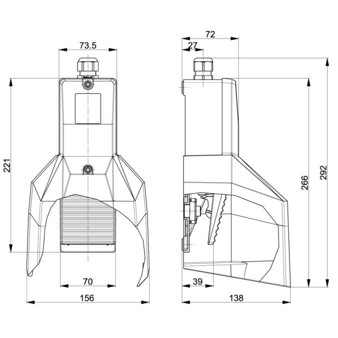 Педальний вимикач Steute GFS 1OS D 1OS IP69 KST-Haube Extreme