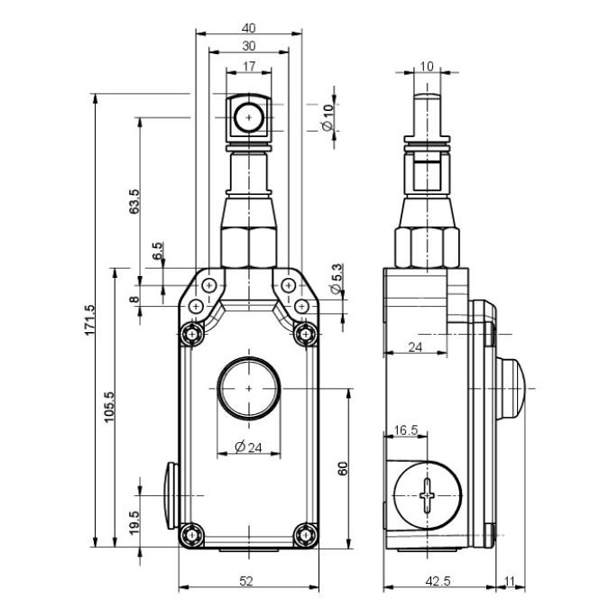 Тросовий вимикач Steute ZS 71 2O/1S VD 100N