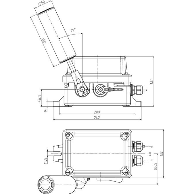 Датчик сходу стрічки Steute Ex ZS 90 SR 1OS/1OS VD 3m