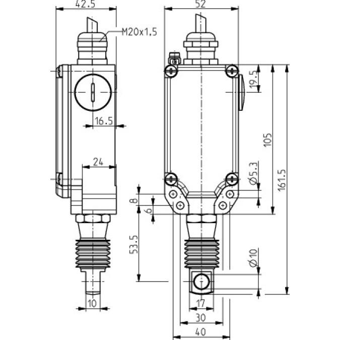 Тросовий вимикач Steute Ex ZS 71 WZ 1O/1S 3m 55N
