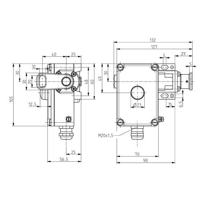 Тросовий вимикач Steute Ex ZS 73 S 2O VD-3D IP67