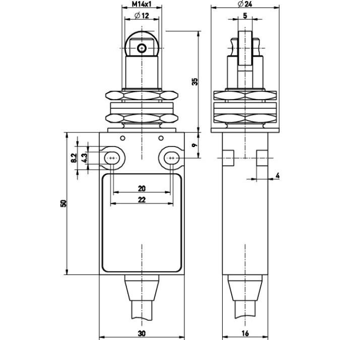 Кінцевий вимикач Steute ExM 14 FR 10m