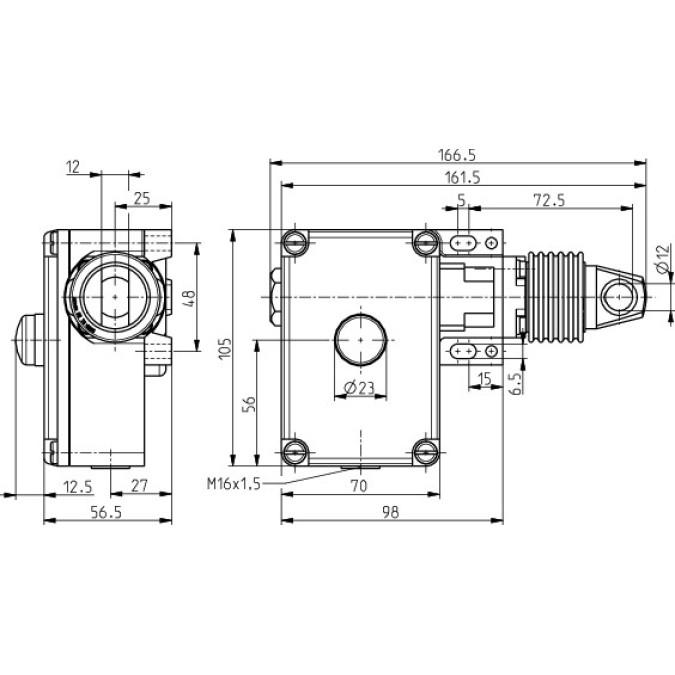 Тросовий вимикач Steute ZS 73 1O/1S WVD 120-180N -40° Extreme