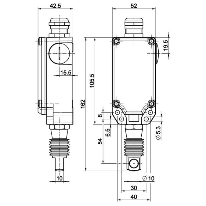 Тросовий вимикач Steute ZS 71 WZ 1O/1S RE -40°C IP67 Extreme