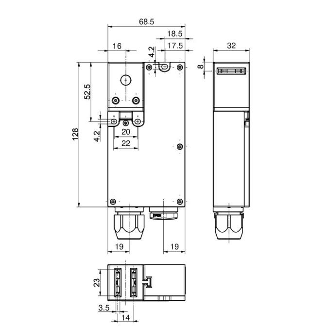 Електромагнітне блокування Steute Ex STM 295 1O1S/1O1S-A/90°
