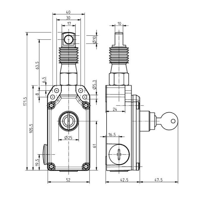Тросовий вимикач Steute ZS 71 2O/1S WVS 100N