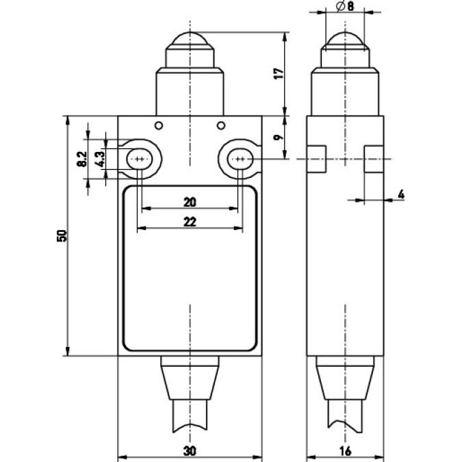 Кінцевий вимикач Steute ExM 14 KU 2m