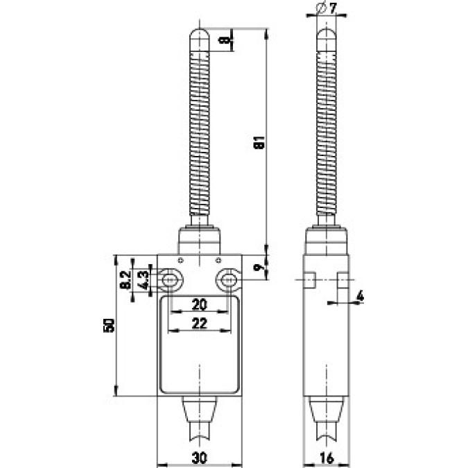Кінцевий вимикач Steute ExM 14 TF 2m