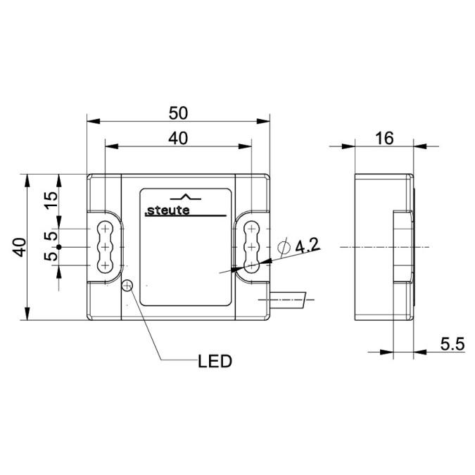 Датчик безпеки Steute Ex RC Si 56 2O-LED-2m