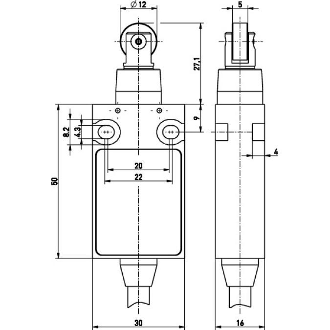 Кінцевий вимикач Steute EM 14 WR 2m -40°C IP66 Extreme