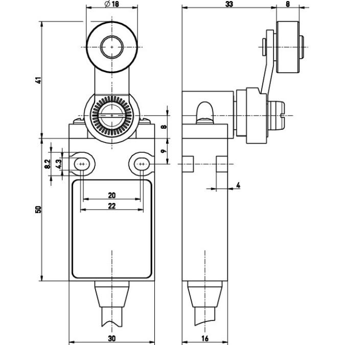 Кінцевий вимикач Steute EM 14 D 2m -40°C IP66 Extreme