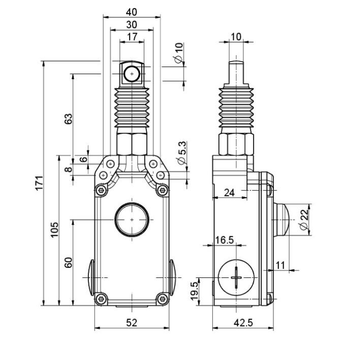 Тросовий вимикач Steute ZS 71 2O/1S WVD KST -40°C IP67 Extreme