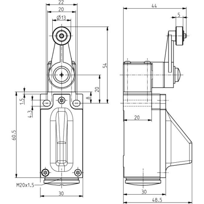 Кінцевий вимикач Steute RF 95 D LR SW868