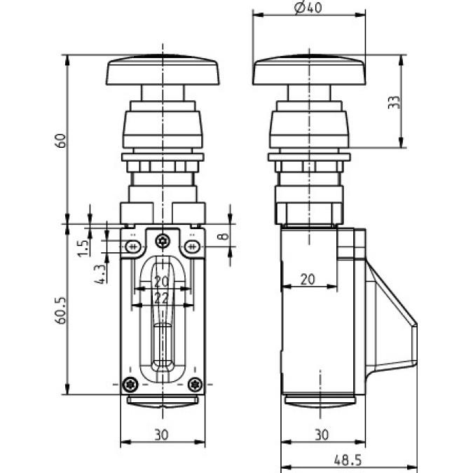 Командний пристрій Steute RF 95 RV SW LR SW915