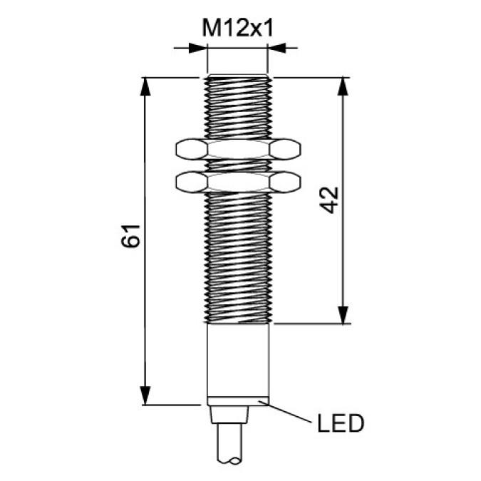 Індуктивний датчик Steute IS M12b 4AAACA PNP NO 2m