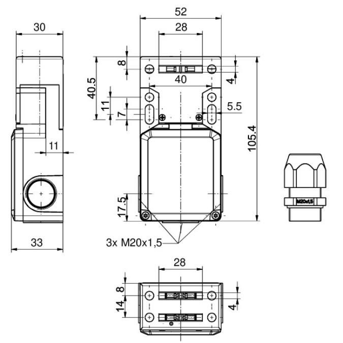 Вимикач безпеки Steute Ex AZ 16 2O/1S-30N-3D