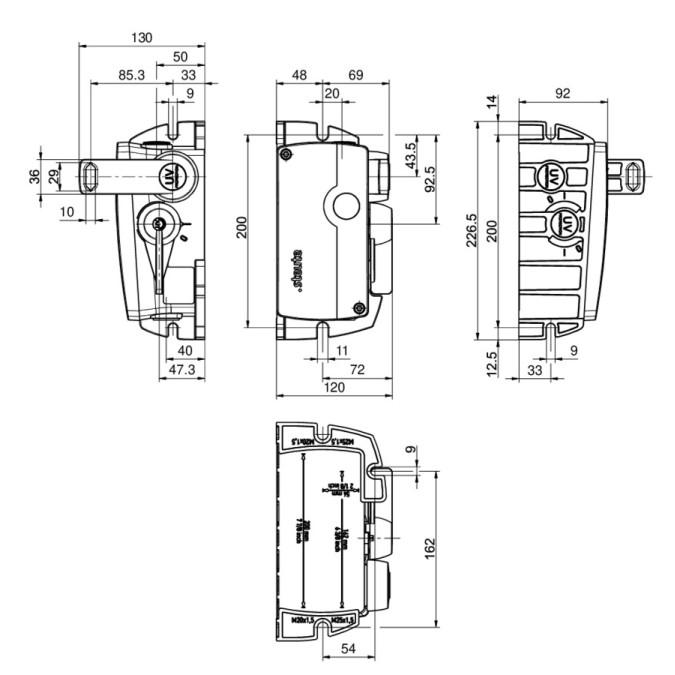 Тросовий вимикач Steute ZS 92 S 13 VD F1 KST -40°C+70°C Extreme