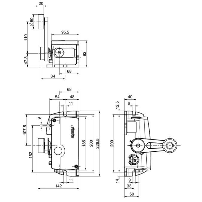 Кінцевий вимикач Steute EM 92 DL 22 -40°C+85°C IP66/67 Extreme