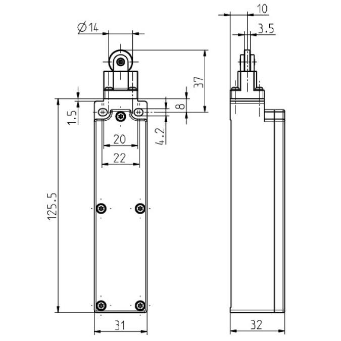 Кінцевий вимикач Steute RF 96 RL SW868