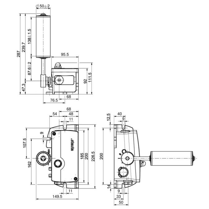 Датчик сходу стрічки Steute ZS 92 SR 22 P L -40°C+80°C Extreme