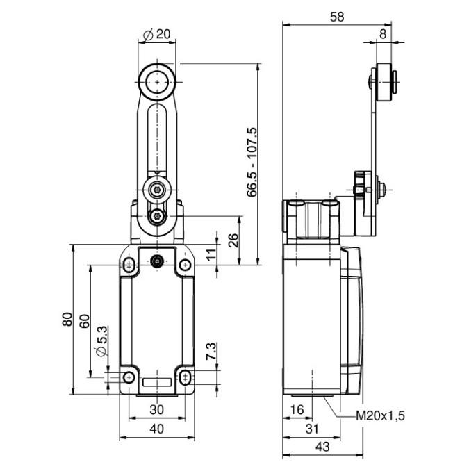 Кінцевий вимикач Steute ES 98 DS-11 -40°C IP66 Extreme