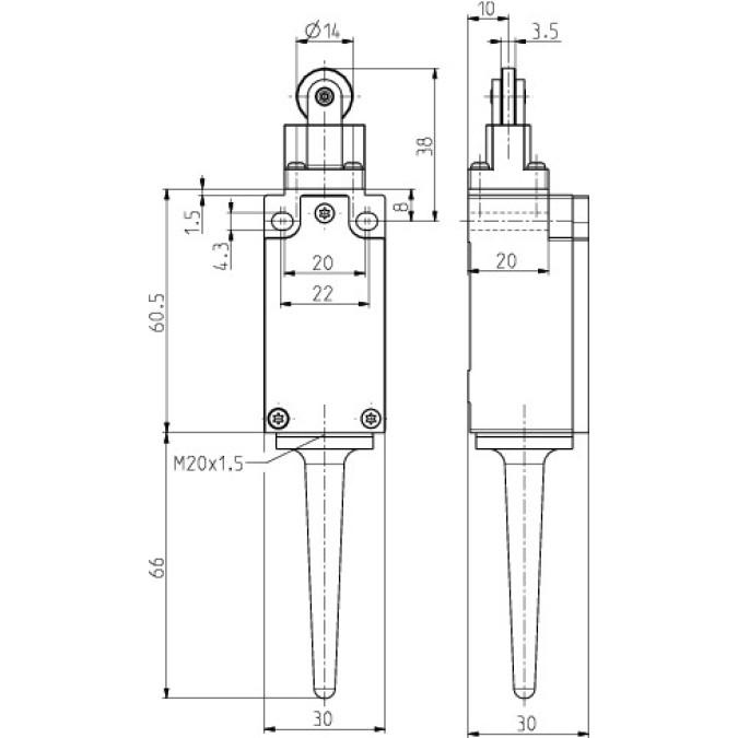 Кінцевий вимикач Steute RF 95 RL ULR SW915