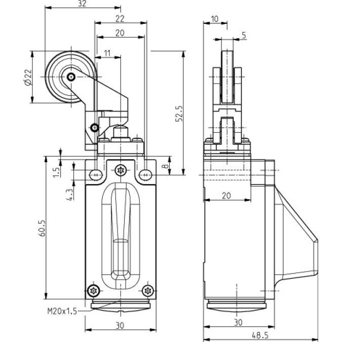 Кінцевий вимикач Steute RF 95 4K LR SW915