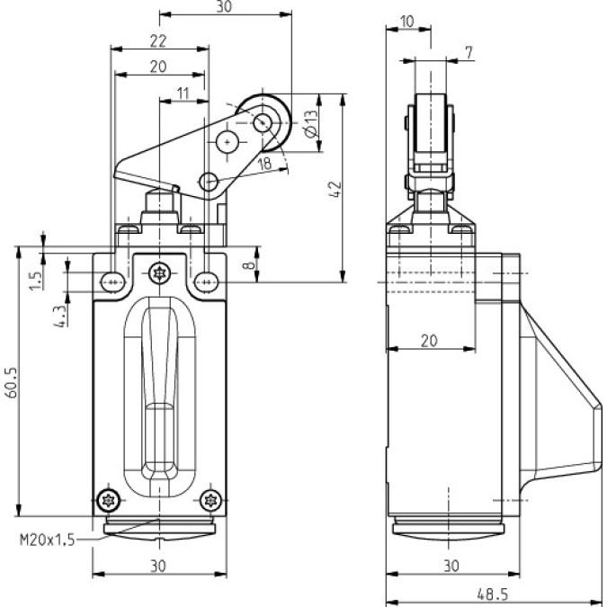 Кінцевий вимикач Steute RF 95 WPHM LR SW915