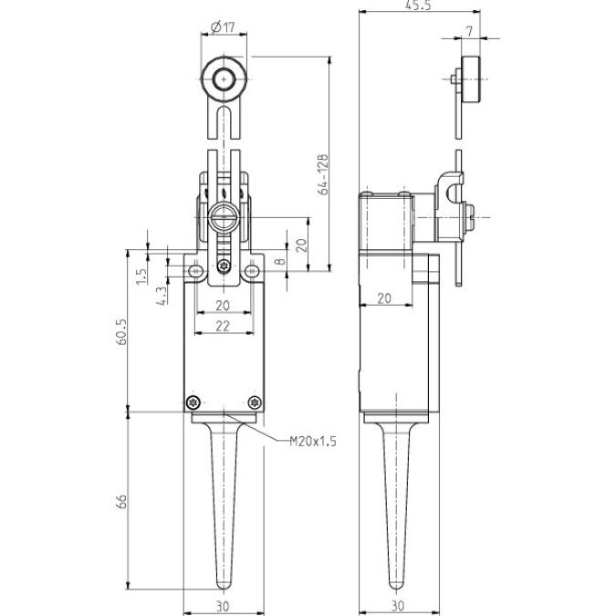Кінцевий вимикач Steute RF 95 DS ULR SW915