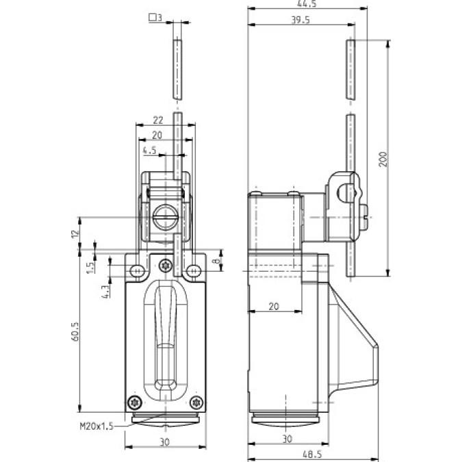 Кінцевий вимикач Steute RF 95 DD LR SW868