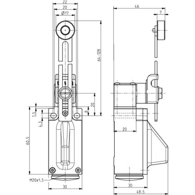 Кінцевий вимикач Steute RF 95 DS LR SW868